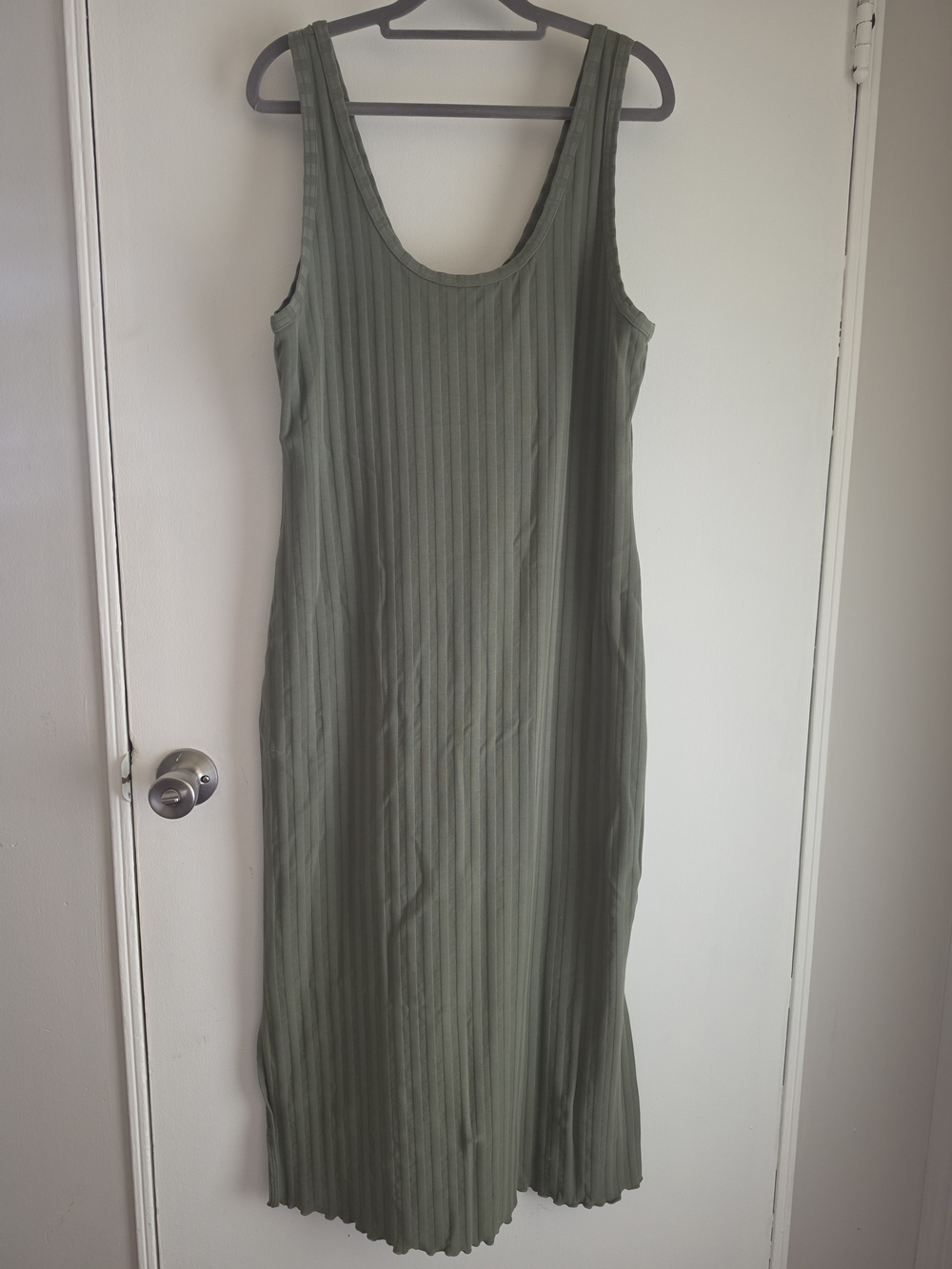 Aerie Olive Green Ribbed Tank Dress Size XL